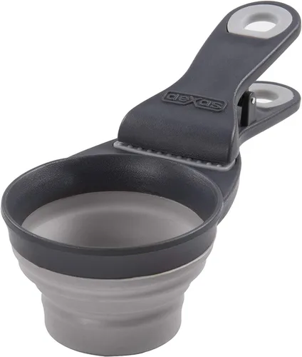 Vista 9 de Dexas Popware - Klip Scoop plegable para mascotas, diseño 3 en 1, conveniente taza medidora, recogedor de alimentos y clip para bolsa, cuchara