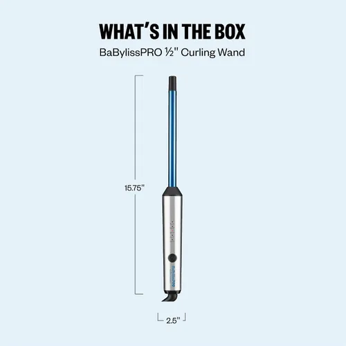Vista 7 de BabylissPRO Nano Titanium Professional Curling Wand For All Hair Types, Reaches 430 Degrees For Long Lasting Curls