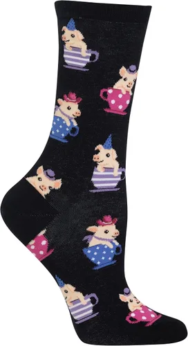 Vista 26 de Hot Sox Calcetines de mujer con patrón geométrico de novedad Heather cáñamo