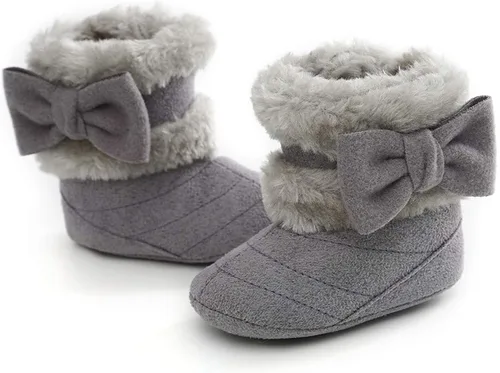 Vista 4 de COSANKIM Botas para bebés recién nacidos suela antideslizante suave botas cálidas de invierno para nieve zapatos precaminantes Nieve
