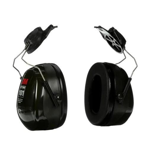 Vista 7 de 3M PELTOR Orejeras Optime 101 de protección auditiva, sobre la cabeza, H7A, 25 dB NRR, auriculares ajustables, compatibles con E-A-Rfit, acero