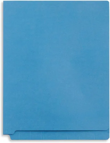 Vista 3 de Blue Summit Supplies 100 carpetas de archivos con pestañas finales azules, carpetas con pestañas finales, archivos de pestañas de corte recto