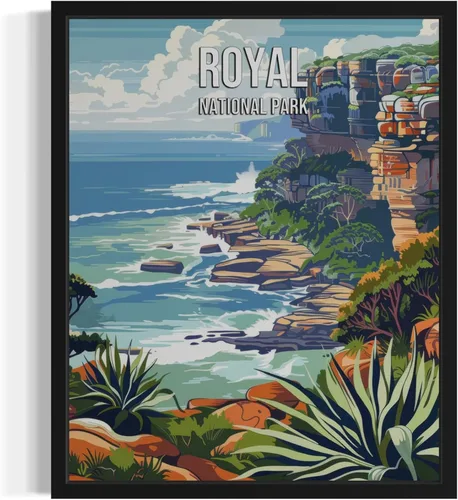 Vista 34 de Póster de paisaje de Adelaide Australia, arte de pared retro vintage, pintura de paisaje de la naturaleza, galería 23