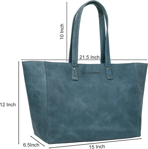 Vista 2 de ANTONIO VALERIA Regalo para el día de la madre Avery cuero totebolso de hombro con asa superior para las mujeres