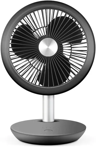 Vista 6 de Soleus Air Ventilador de mesa portátil, ventilador de escritorio pequeño de 7 pulgadas, batería recargable de 4000 mAh, ventilador de piso USB