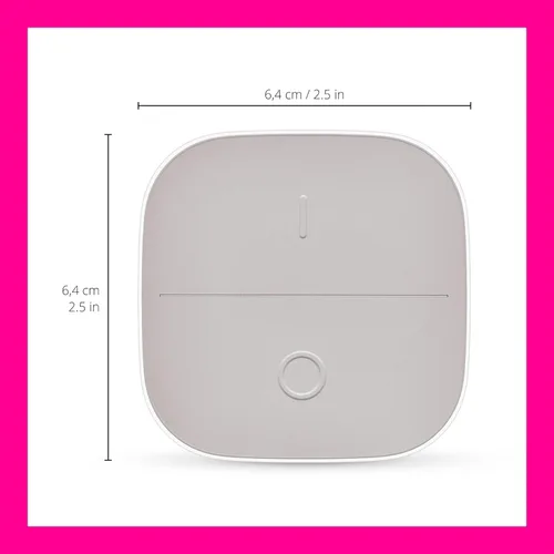 Vista 2 de WiZ Connected Botón inteligente portátil - Viene con 2 pilas alcalinas AAA - Interruptor de luz inalámbrico - Control con aplicación - 1 paquete