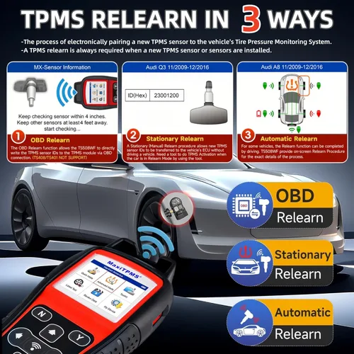 Vista 4 de Autel MaxiTPMS TS508WF TPMS herramienta de programación, 2026 WiFi Ver. de TS601 TS508 TS501 TS408, activar/volver a aprender sensores TPMS, sensor