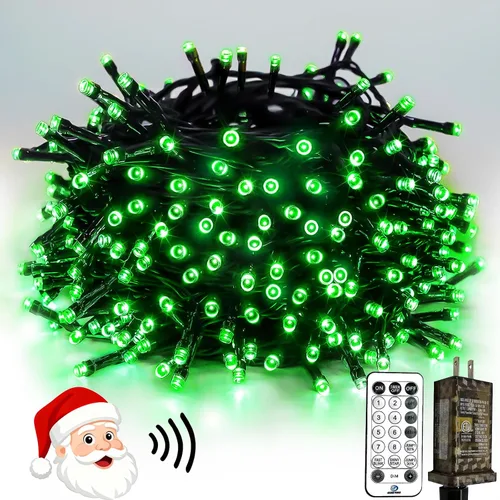 Vista 20 de Luces de Navidad controladas por voz con control remoto, cadena de 300 luces LED de 99 pies para interiores y exteriores con 12 modos, 3