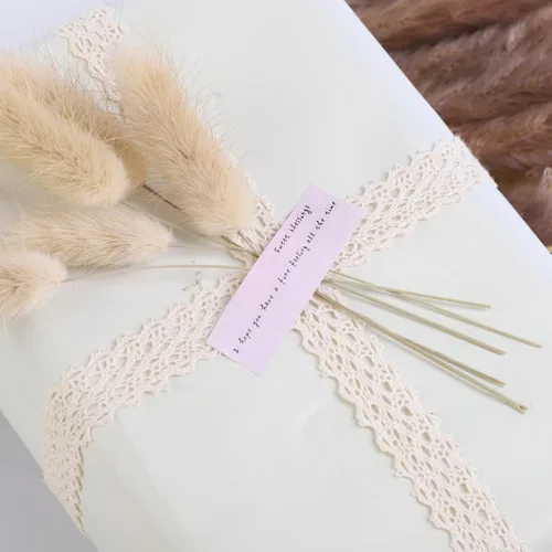 Vista 4 de Cinta de encaje vintage de 20 yardas x 0.5 pulgadas, borde de encaje de algodón de ganchillo para paquete de Navidad, costura de bricolaje, boda