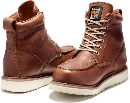 Vista 2 de Timberland PRO PRO - Botas de trabajo industriales con cuña de 6 pulgadas para hombre, Marrón Óxido