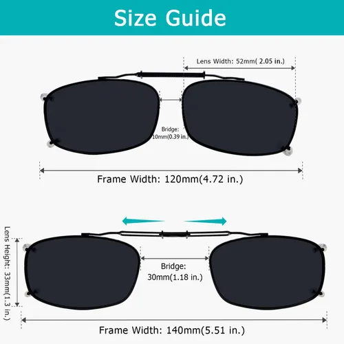 Vista 2 de Gafas de sol polarizadas de resorte con clip fácil