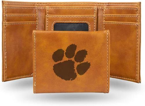 Vista 125 de NCAA Rico Industries - Billetera triple grabada con láser, con grabado láser, accesorio para hombre
