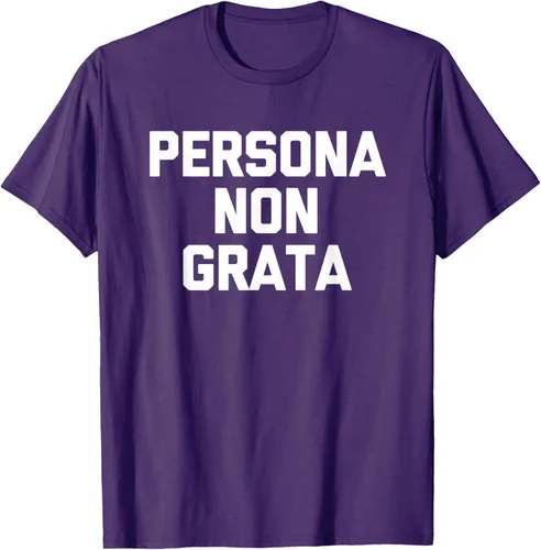 Vista 45 de Persona Non Grata - Divertida camiseta sarcástica con frase sarcástica, Negro