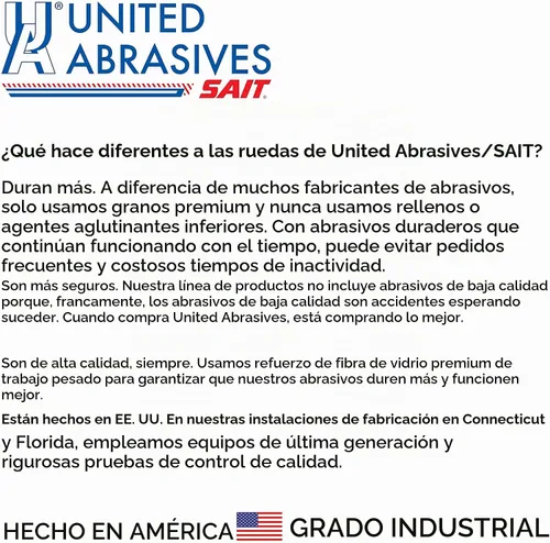 Vista 5 de United Abrasives /SAIT 23040 Rueda de corte 3" X 1/16" X 3/8" (A36T)