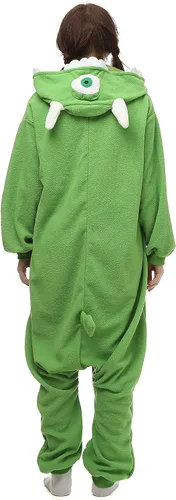 Vista 6 de Superband Disfraz de cosplay de animales para adultos, pijama de dibujos animados, Verde