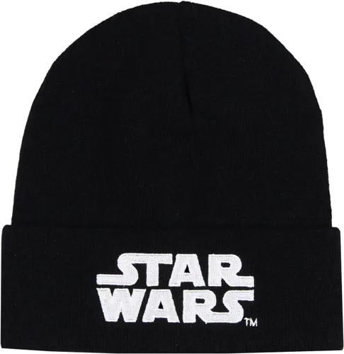Vista 3 de Star Wars Galactic Empire Rebel Alliance - Juego de bufanda y gorro de punto cálido para invierno, Negro