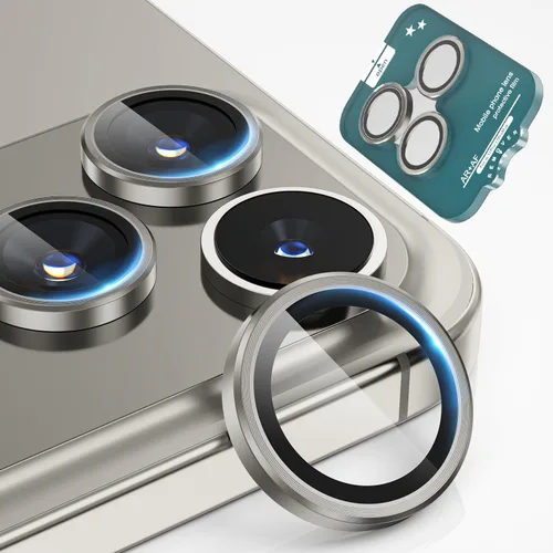 Vista 8 de imluckies Protector de lente de cámara para iPhone 17 Pro, iPhone 17 Pro Max, iPhone 16 Pro, iPhone 16 Pro Max, vidrio templado AR+AF y dureza 9H