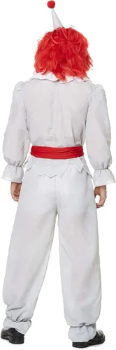 Vista 3 de Disfraz de payaso de terror para hombre Blanco