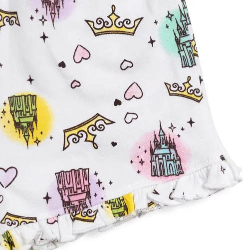 Vista 7 de Disney Princess Ariel Moana Jasmine Rapunzel Belle - Camiseta gráfica y pantalones cortos para niñas de bebé a niño pequeño
