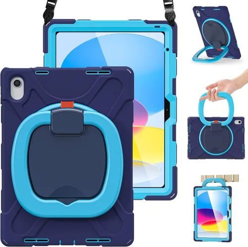 Vista 19 de BRAECN Funda para iPad (A16) de 11ª/10ª generación de 11 pulgadas/10.9 pulgadas 2025/2022, funda de silicona resistente con protector de pantalla