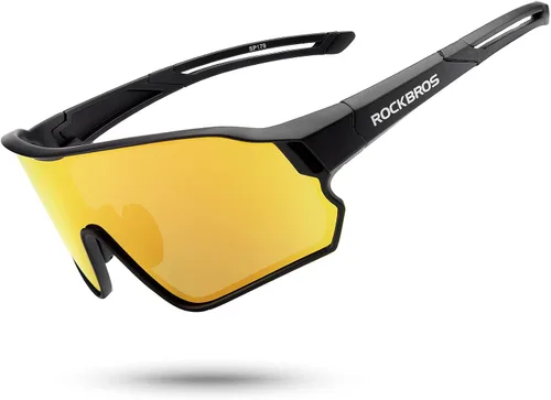 Vista 8 de ROCKBROS Gafas de sol deportivas fotocrómicas polarizadas para hombres y mujeres, protección UV, gafas de sol de ciclismo con marco envolvente