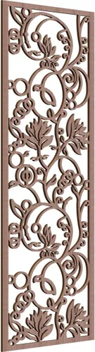Vista 154 de Caspian Paneles de pared de madera con calado decorativo perforado, 9 3/8 pulgadas de ancho x 24 3/8 pulgadas de alto x 1/4 de alto, cereza