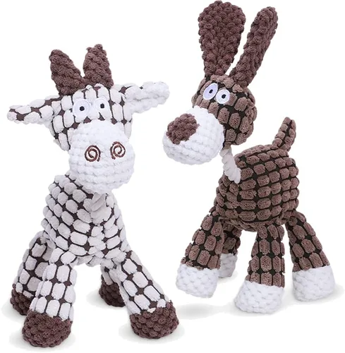 Vista 9 de Juguete de felpa chirriante para perro, juguete de felpa chirriante, juguete interactivo para masticar, juguete chirriante para perros pequeños