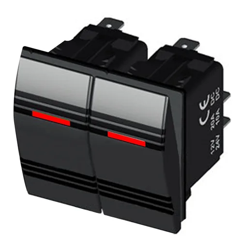 Vista 24 de Interruptor basculante marino de 3 pines para coche y barco 12V 24V encendido/apagado impermeable con LED azul SPST