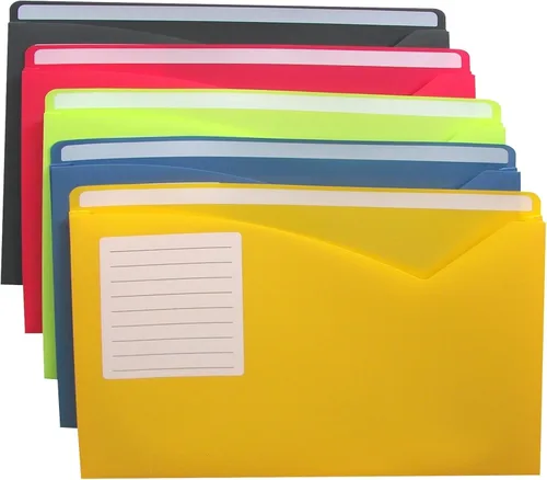 Vista 10 de C-Line Chamarras de polietileno para escribir, verde lima, naranja ámbar, azul acero, paquete de 10