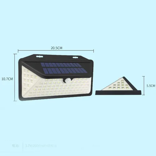 Vista 8 de Himalayan Glow WBM - Luces solares inteligentes para exteriores, 100 luces LED de pared con 3 modos, impermeable IP65, luces de seguridad fáciles