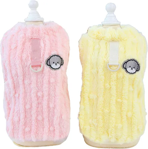 Vista 8 de Suéter de forro polar para perros pequeños, abrigo cálido para perros para invierno, camisa cálida para perros pequeños y medianos