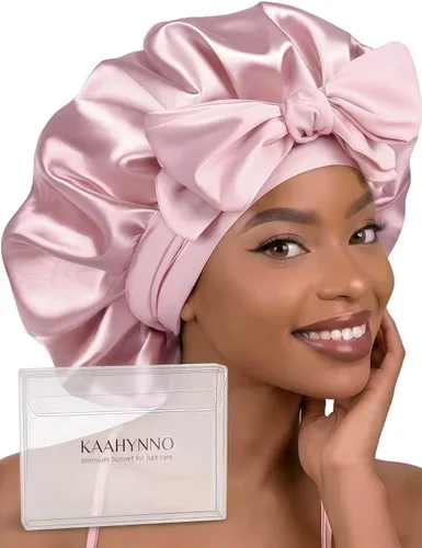 Vista 6 de Tie Silk Bonnet Satin Curly Hair Wrap para mujeres durmientes Anti Negro