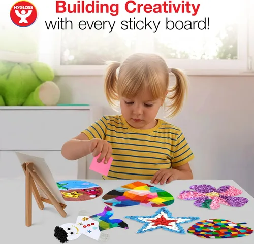 Vista 6 de Hygloss Pizarras adhesivas para collage – Paquete de 24 tableros de collage autoadhesivos de 4 x 6 pulgadas para niños, tableros de montaje