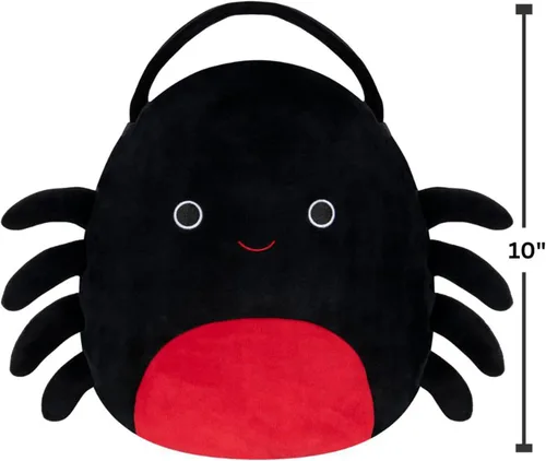 Vista 4 de Squishmallows Cubo de golosinas original Bella The Spider - Accesorio oficial de Halloween de Jazwares