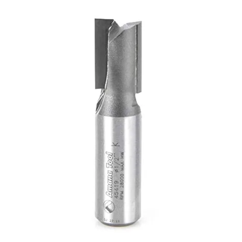 Vista 18 de Amana Tool 45424 Broca de enrutador de inmersión recta de alta producción con punta de carburo, 0,5 pulgadas de diámetro x 3,81 pulgadas CH x 0,5