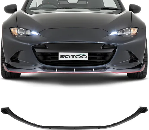 Vista 90 de SCITOO Alerón de borde de parachoques delantero mate negro para Ford Focus ST años 2013-2014 - Spoiler frontal de polipropileno