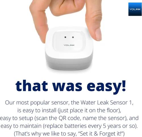 Vista 7 de YoLink Detector de Fugas de Agua, 1/4 Milla el Alcance más Largo del Mundo, Sensor Inteligente Inalámbrico de Fugas de Agua, Alexa, IFTTT, Hub