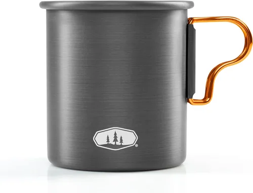 Vista 5 de GSI Outdoors Vaso de aluminio anodizado duro para botella de halulitis I Taza ligera y recipiente de alimentos con asas plegables para acampar
