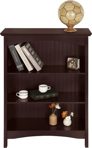 Vista 8 de eHemco Estantería de 3 niveles con 2 soportes arqueados, 40 pulgadas, cereza