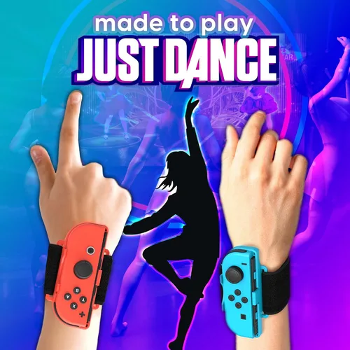 Vista 7 de TalkWorks Wrist Band Straps Compatible with Nintendo Switch - Wrist Straps for Just Dance 2023, 2022, 2021, 2020, 2019, 2018, 2015 - Joy-Con