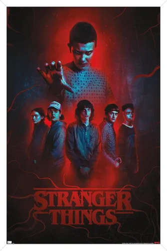 Vista 11 de Trends International Netflix Stranger Things: Season 4 - Póster de pared de grupo, 14.72 x 22.37 pulgadas, versión enmarcada de madera de granero