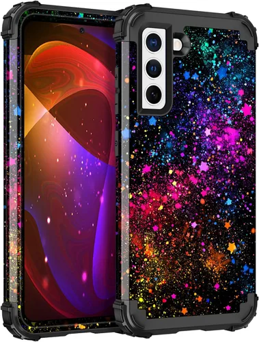 Vista 116 de Casetego Funda para Galaxy A16 5G, que brilla en la oscuridad, tres capas, resistente, a prueba de golpes, protección completa, policarbonato duro