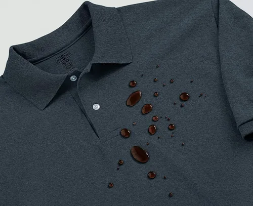 Vista 2 de Jerzees SpotShield - Polo de manga corta para hombre, Blanco
