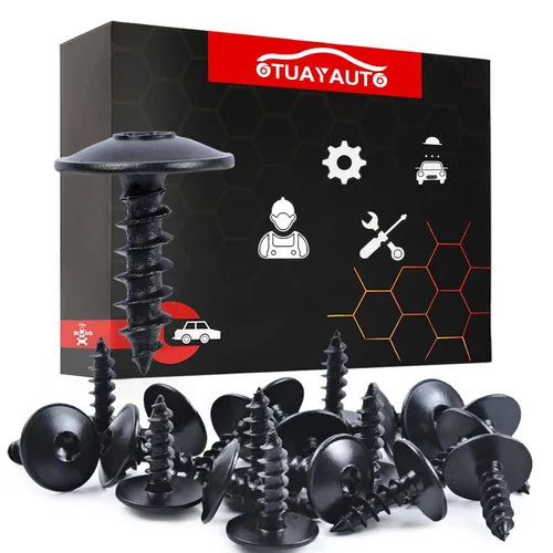 Vista 23 de OTUAYAUTO 10184895 140 clips de retención de remaches de plástico para puerta de parachoques de guardabarros de repuesto para Jeep Wrangler 07-20