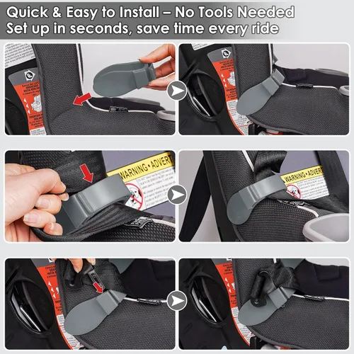 Vista 6 de Clip organizador para correa de asiento de automóvil, mantiene las correas de arnés limpias y de fácil acceso, evita que se tuerza y se enrede