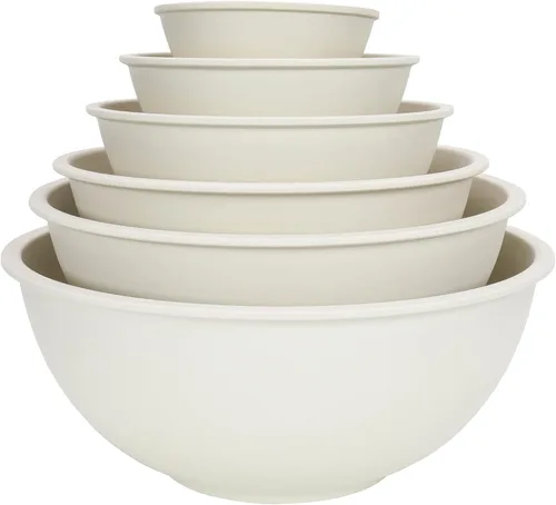 Vista 10 de Chef Craft Eco Bamboo Fiber - Juego de cuencos para mezclar, 4 piezas, color azul