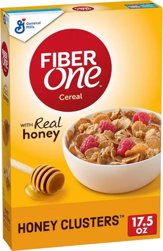 Vista 12 de Fiber One Honey Clusters Cereal de desayuno, cereal de fibra hecho con grano entero, 17.5 onzas