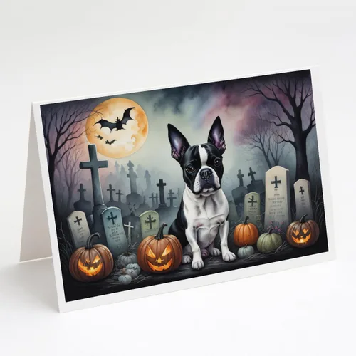 Vista 39 de Caroline's Treasures DAC2042GCA7P Golden Retriever - Tarjetas de felicitación y sobres de Halloween espeluznantes, paquete de 8 tarjetas en blanco
