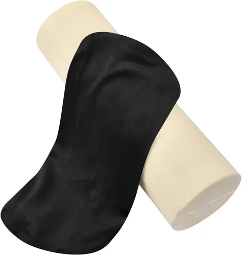 Vista 2 de Almohada de almohada cervical para el cuello, almohada redonda para espalda, almohada cilíndrica pequeña, soporte de espalda de espuma