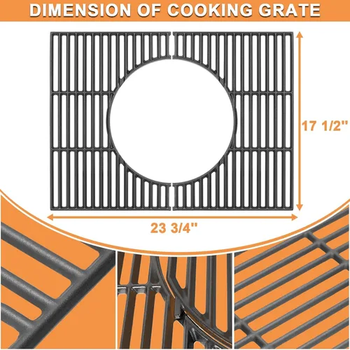 Vista 3 de 64812 Piezas de repuesto para Weber Gourmet BBQ System Rejillas de cocina GS4 Spirit II & I Spirit 300 SER, Genesis 1000-5000, plata B/C
